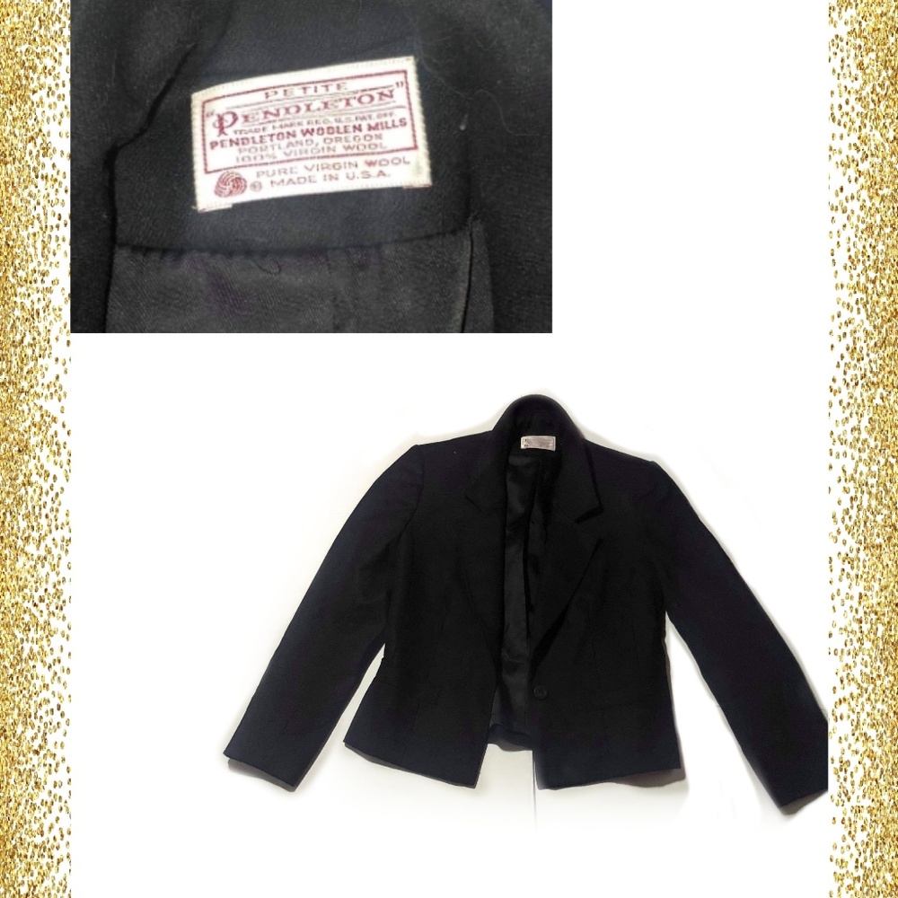 Petite Pendleton black blazer      size  4